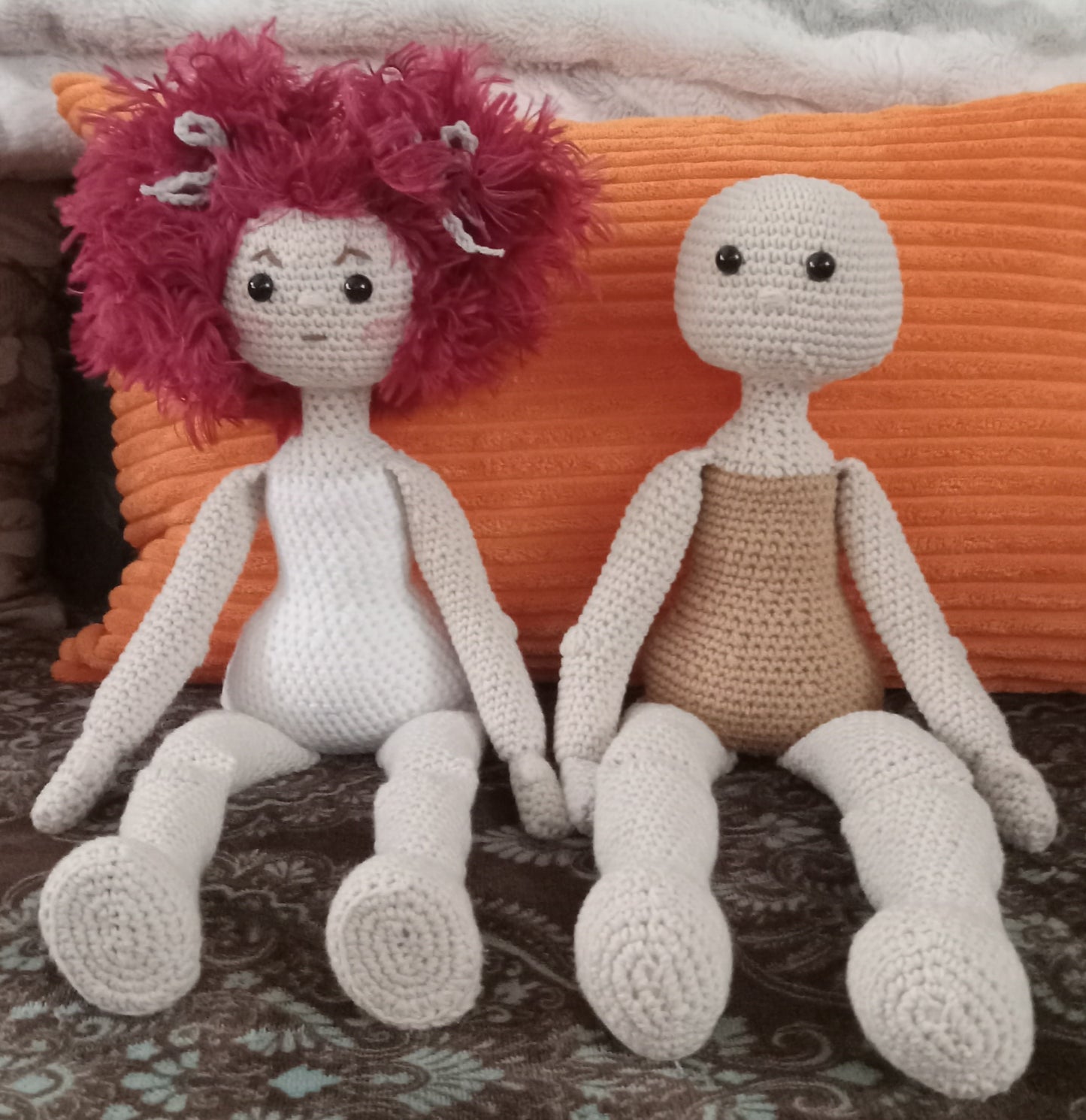 Crochet Girl 16" Doll Pattern "Besties"