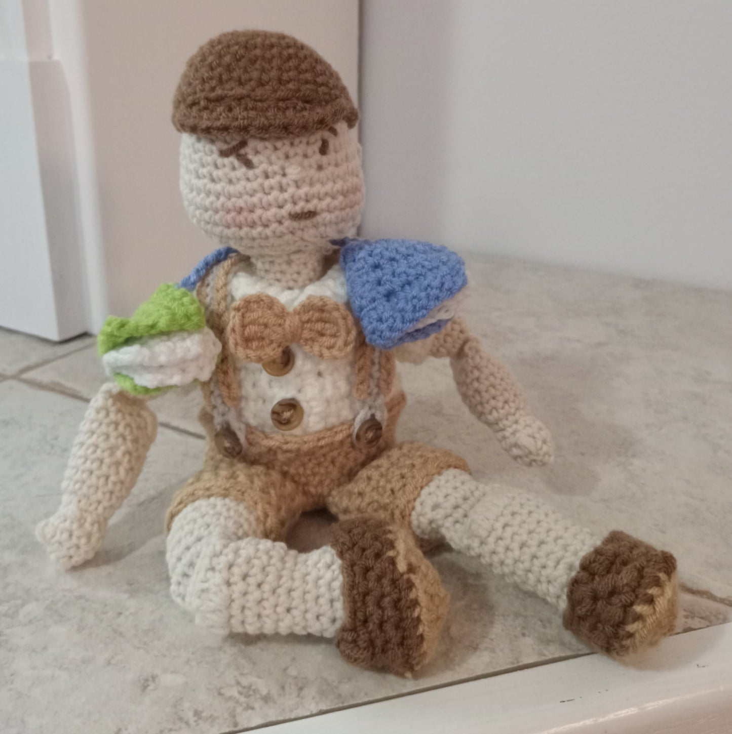Crochet Boy Twins Doll Overall Sets Pattern for "Boy Twins Doll"