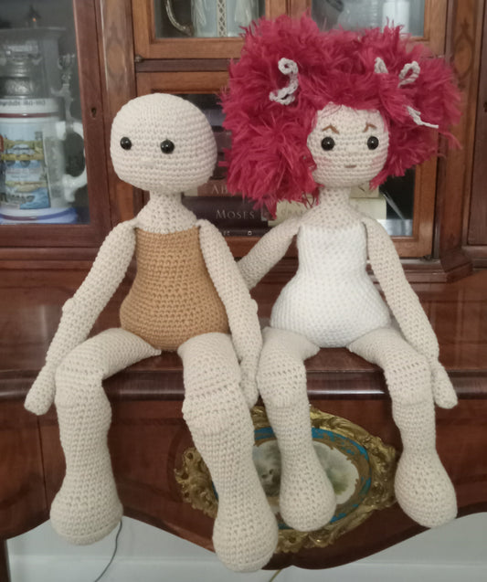 Crochet Girl 16" Doll Pattern "Besties"