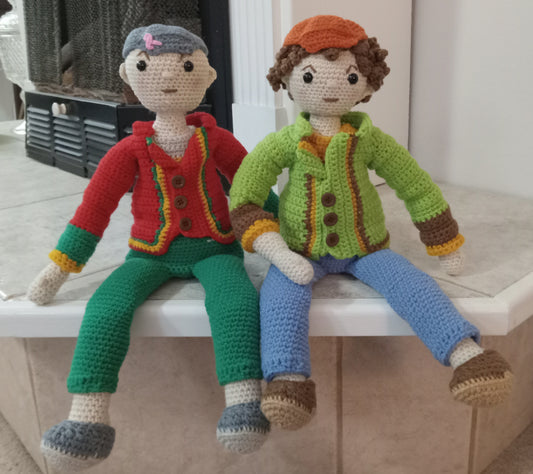 Crochet Boy Doll Pant Set Pattern for "Buddies Doll"