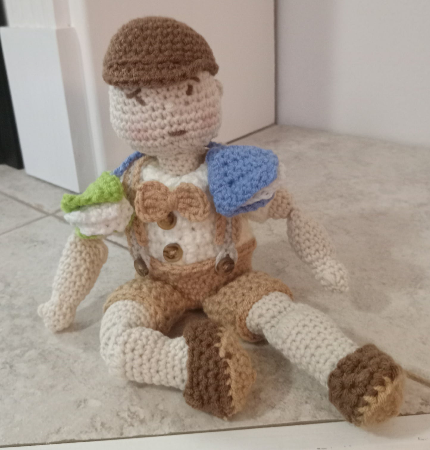 Crochet Boy Twins Doll Overall Sets Pattern for "Boy Twins Doll"