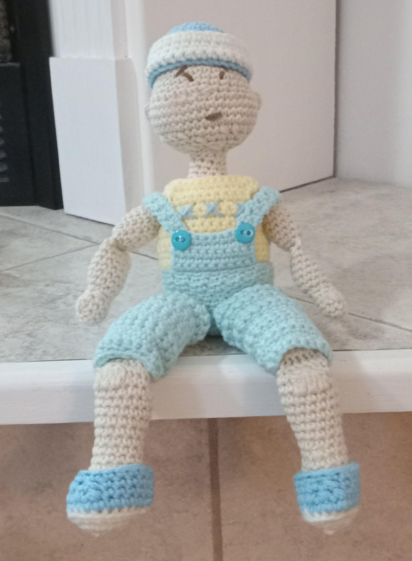 Crochet Boy Twins Doll Overall Sets Pattern for "Boy Twins Doll"