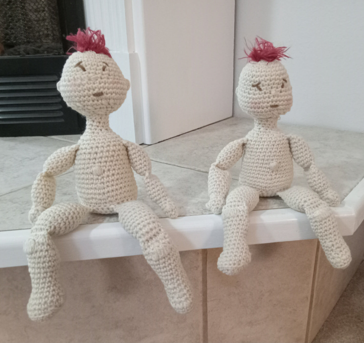 Crochet Twin Boy Dolls Pattern - 10" & 11" Brothers