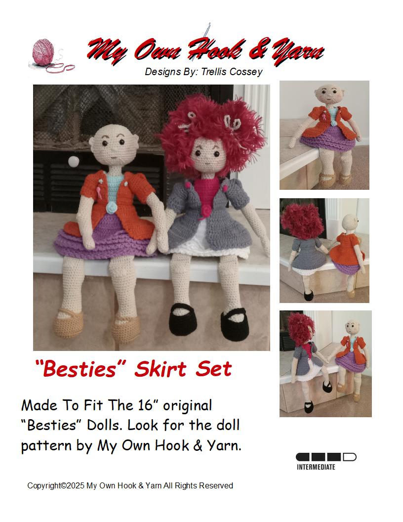 Crochet Skirt Set Pattern For "Besties" Doll