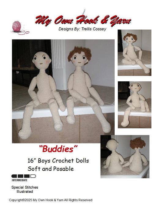 Crochet Boy 16" Doll Pattern "Buddies"